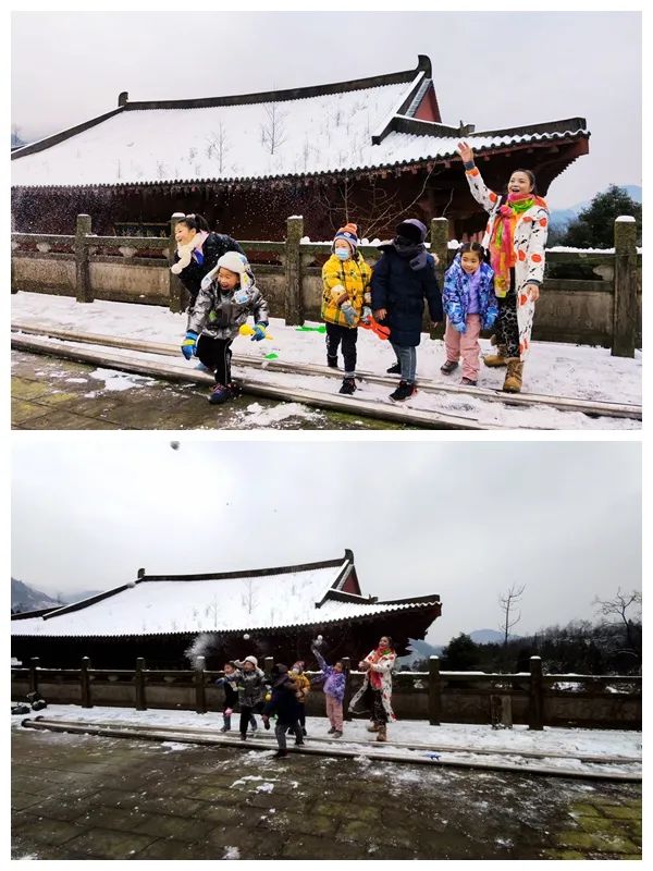 아무도 모르는 비밀스러운 곳에 살면서 안개가 자욱한 산에서 눈과 얼음 속을 하이킹하다