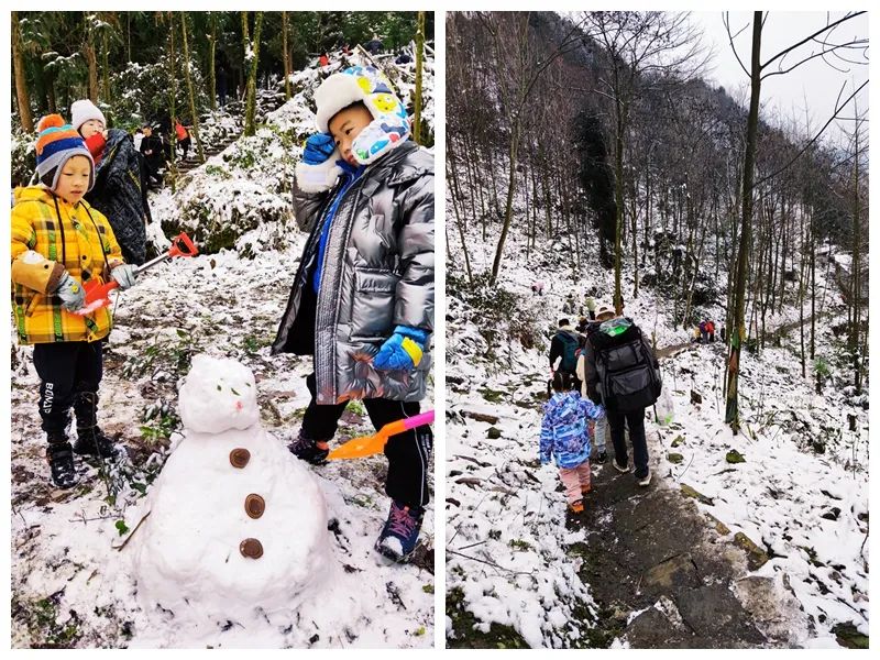 아무도 모르는 비밀스러운 곳에 살면서 안개가 자욱한 산에서 눈과 얼음 속을 하이킹하다