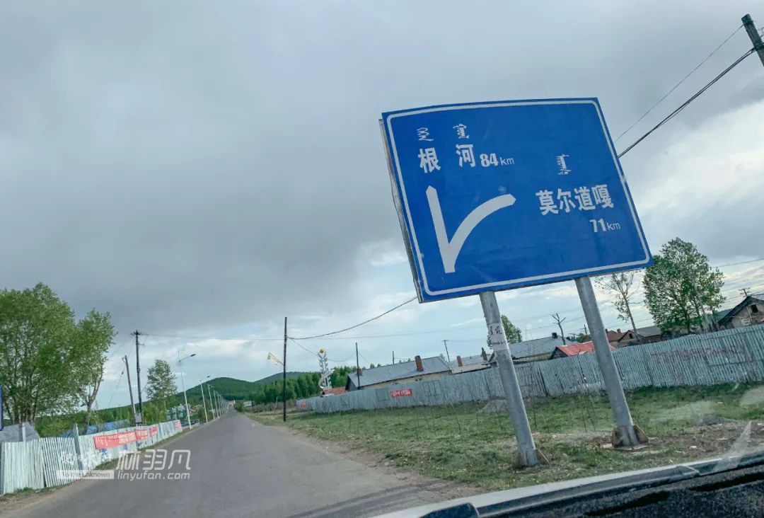 On this section of Mogen Highway in Jinhe Town, Hulunbergen City, tourist cars should pay attention to the tire chassis (29)