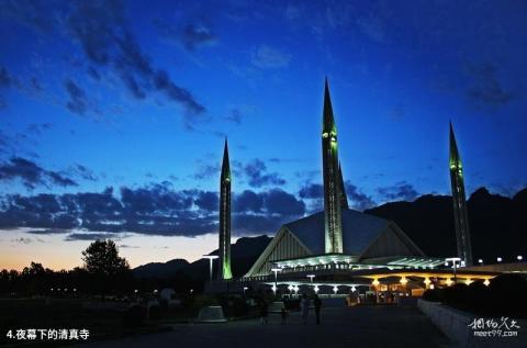 巴基斯坦伊斯兰堡市旅游攻略 之 夜幕下的清真寺