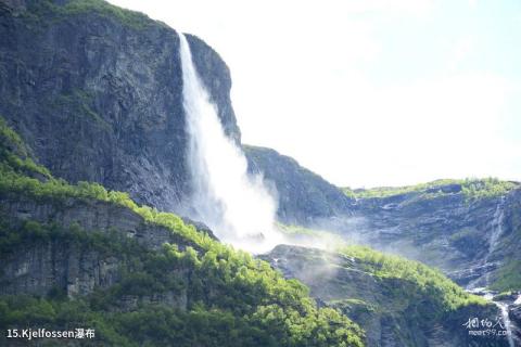 挪威松恩峡湾旅游攻略 之 Kjelfossen瀑布