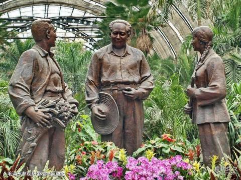 天津热带植物观光园旅游攻略 之 毛泽东参观热带植物园塑像