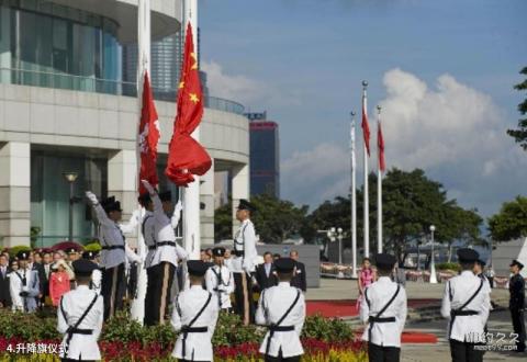 香港金紫荆广场旅游攻略 之 升降旗仪式